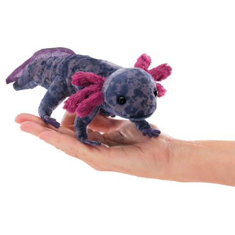 アリス ノアール フロスト ぷぎゅット ぬいぐるみマスコット マジカルハロウィン Black Axolotl Finger Puppet | Folkmanis